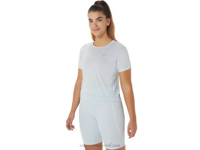 top corto de carrera para mujer Asics 4L682245 cielo/crema