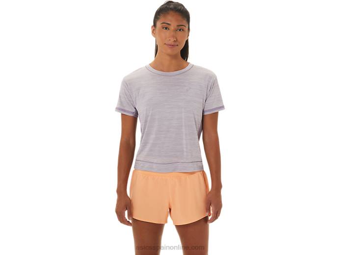 top corto de carrera para mujer Asics 4L682411 cuarzo violeta/violeta crepuscular