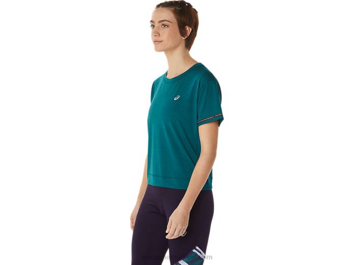 top corto de carrera para mujer Asics 4L683091 pino terciopelo