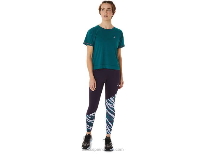 top corto de carrera para mujer Asics 4L683091 pino terciopelo