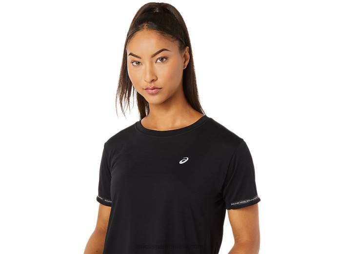 top corto de carrera para mujer Asics 4L683330 rendimiento negro