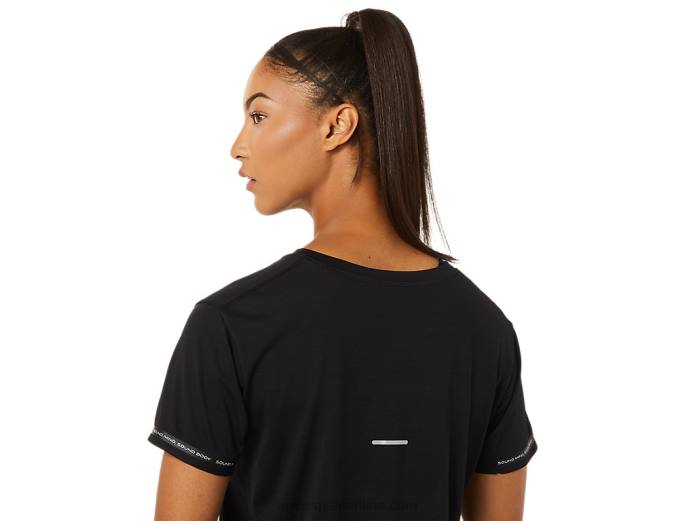 top corto de carrera para mujer Asics 4L683330 rendimiento negro