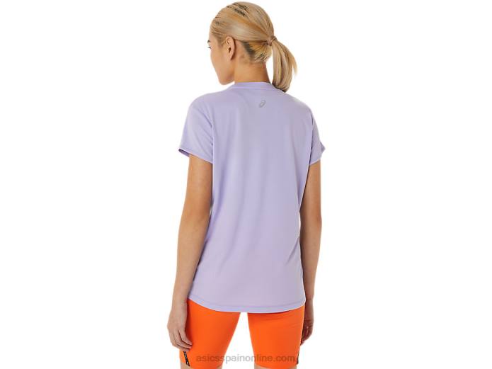 top de manga corta con logo fujitrail para mujer Asics 4L683074 vapor