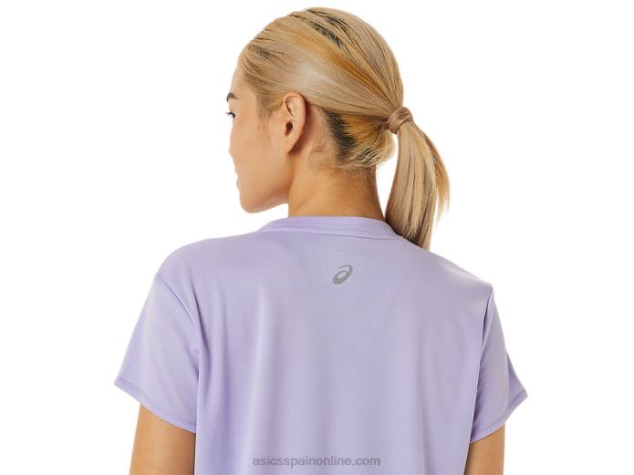 top de manga corta con logo fujitrail para mujer Asics 4L683074 vapor