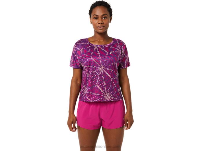 top de manga corta de sakura para mujer Asics 4L683329 yo zakura aop