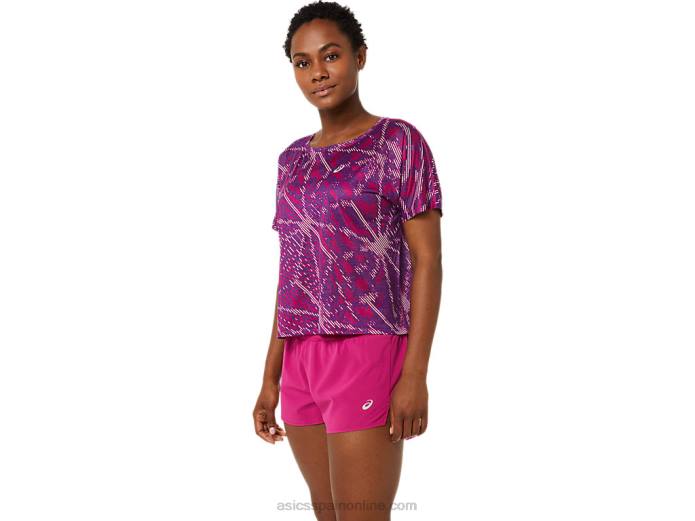 top de manga corta de sakura para mujer Asics 4L683329 yo zakura aop