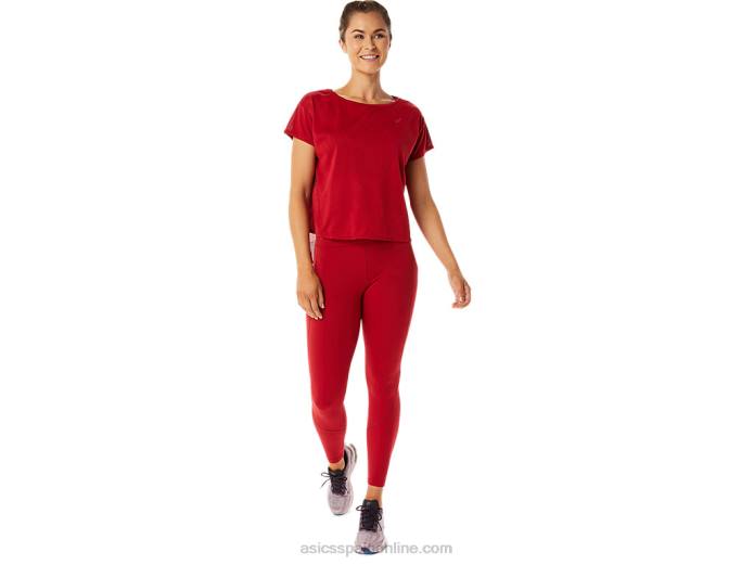 top de manga corta jacquard movekoyo para mujer Asics 4L682800 arándano