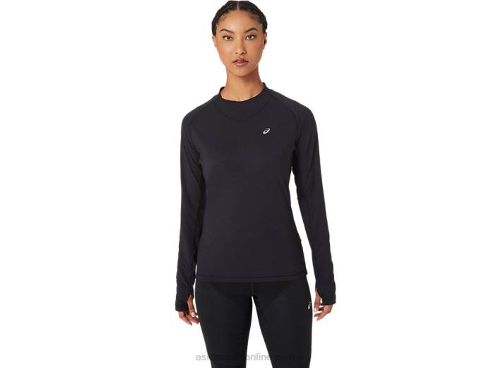 top de manga larga de invierno para mujer Asics 4L682756 rendimiento negro