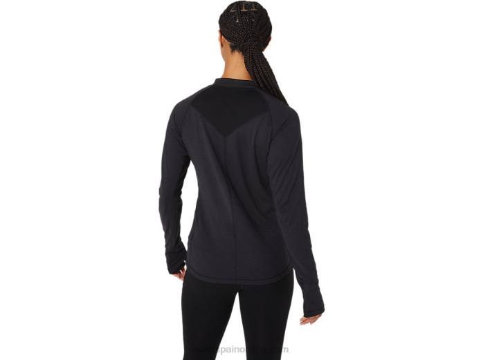 top de manga larga de invierno para mujer Asics 4L682756 rendimiento negro