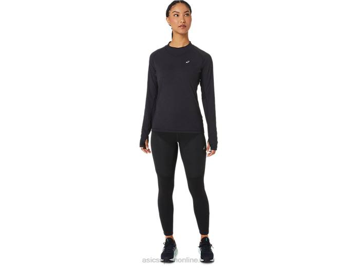top de manga larga de invierno para mujer Asics 4L682756 rendimiento negro