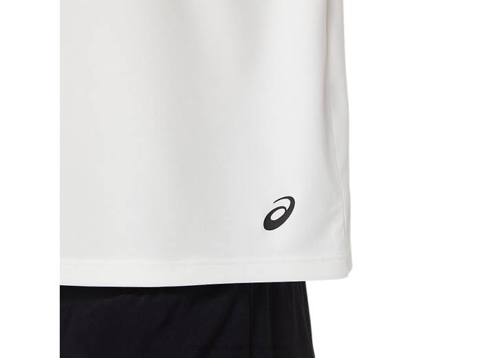 top deportivo de mujer ocean waste Asics 4L683483 blanco natural