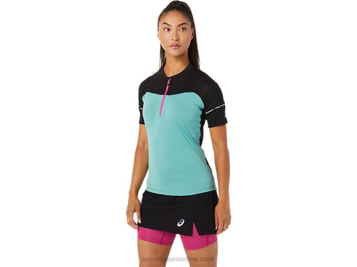 top fujitrail mujer Asics 4L683401 salvia/negro rendimiento