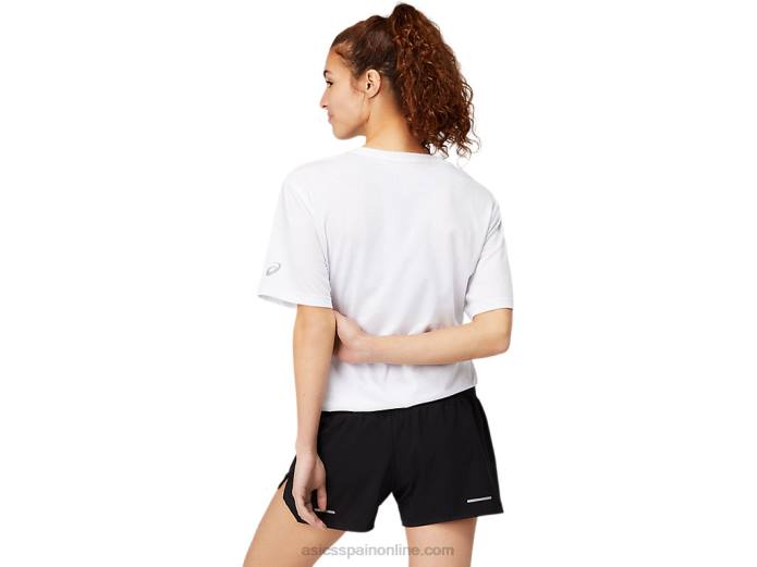 top gráfico de manga corta Asics 4L681756 blanco brillante