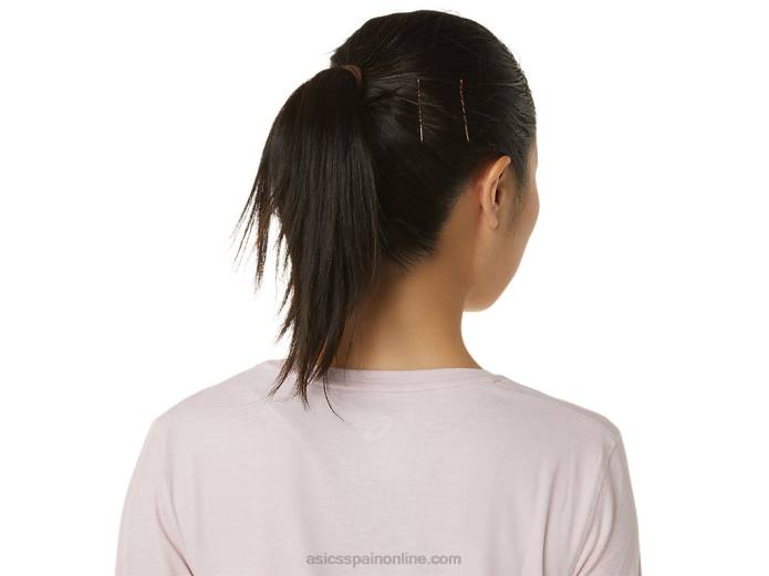 top jaspeado de manga larga para mujer Asics 4L683273 apenas rosa brezo