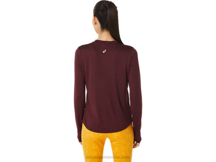 top runkoyo de manga larga con cuello simulado para mujer Asics 4L682754 marte profundo