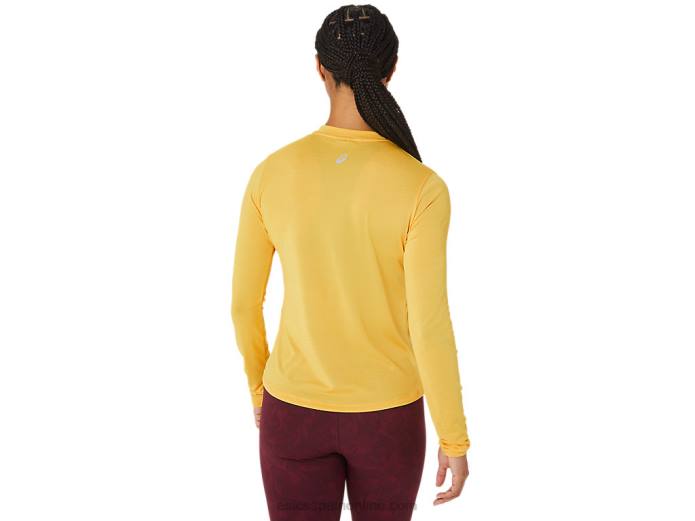top runkoyo de manga larga con cuello simulado para mujer Asics 4L682802 tigre amarillo