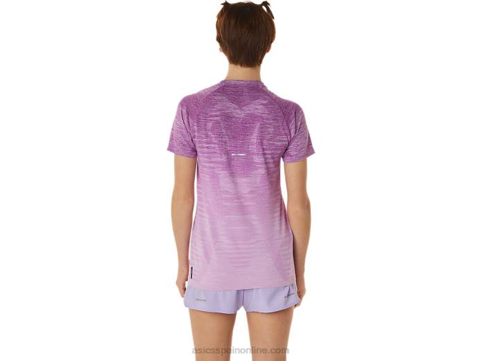 top sin costuras de manga corta para mujer Asics 4L682961 resplandor orquídea/lavanda
