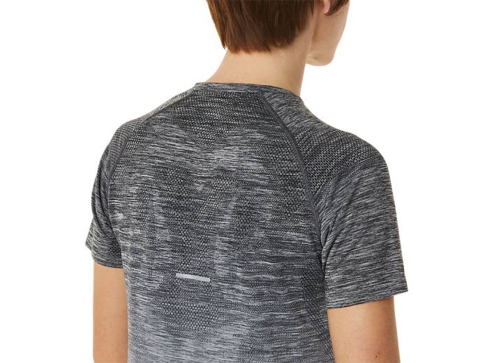 top sin costuras de manga corta para mujer Asics 4L683006 gris portador/gris glaciar