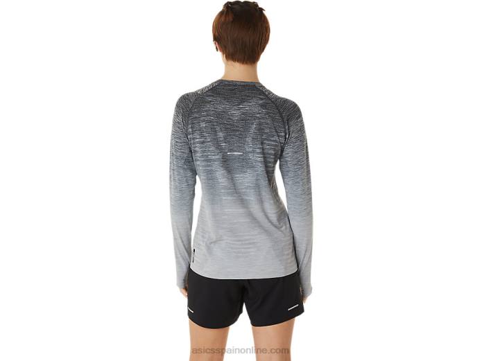 top sin costuras de manga larga para mujer Asics 4L682988 gris portador/gris glaciar
