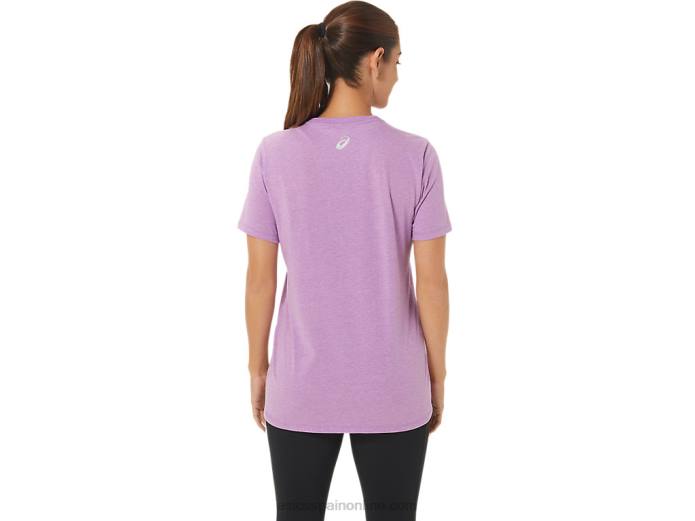 w orc luminoso pequeño logo ss crew Asics 4L682734 brezo orquídea