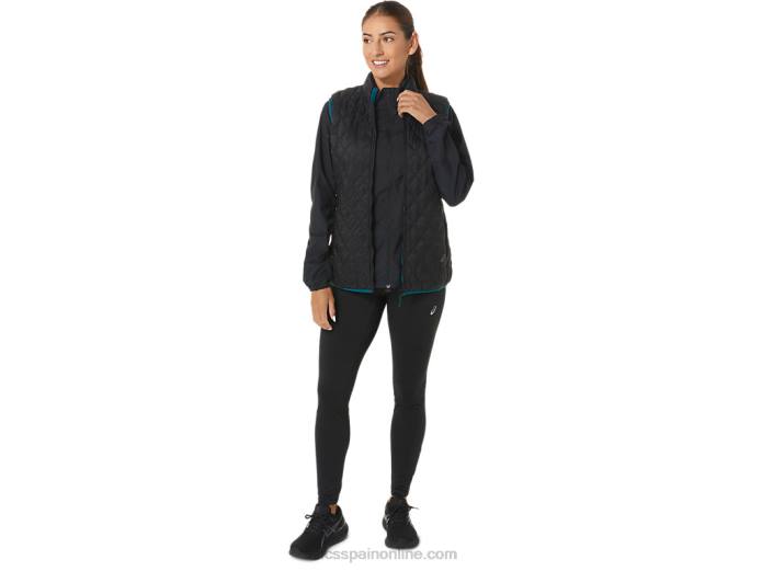 chaleco con aislamiento inverso para mujer Asics 4L682750 rendimiento negro/pino aterciopelado