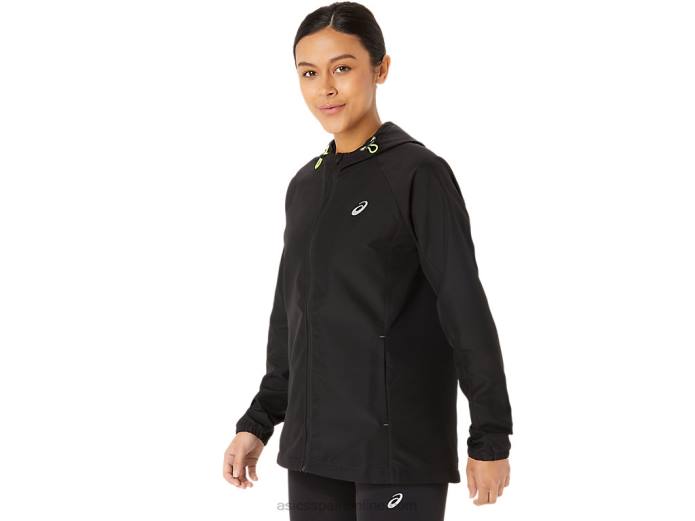 chamarra plegable pr lyte para mujer Asics 4L682310 rendimiento negro