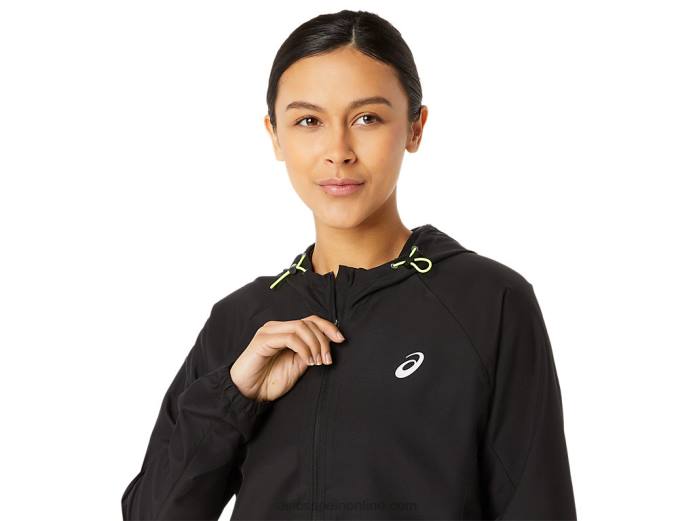 chamarra plegable pr lyte para mujer Asics 4L682310 rendimiento negro