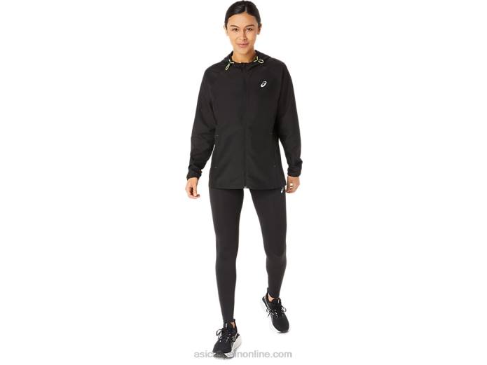 chamarra plegable pr lyte para mujer Asics 4L682310 rendimiento negro