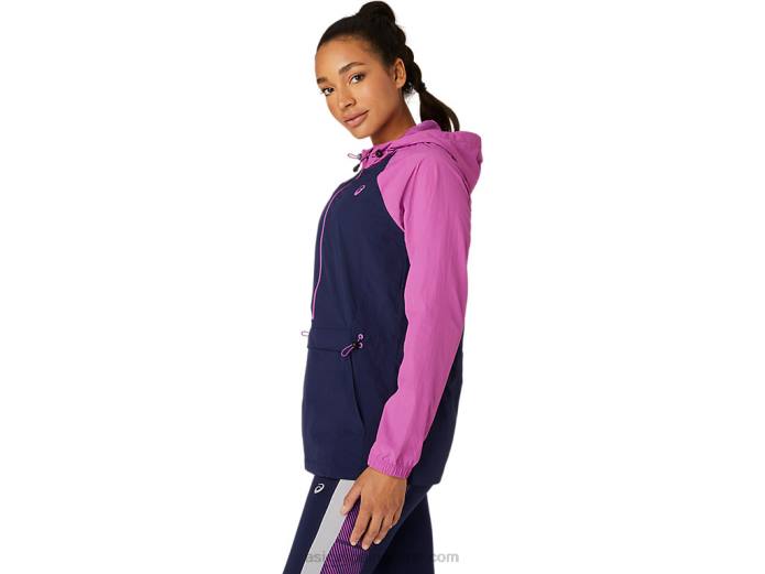 chaqueta anorak de mujer Asics 4L684114 uva/peacoat digital