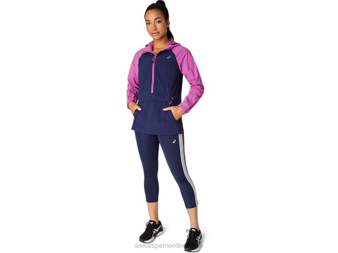 chaqueta anorak de mujer Asics 4L684114 uva/peacoat digital