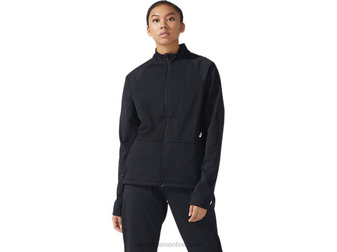 chaqueta con cremallera completa thermostorm para mujer Asics 4L683633 rendimiento negro