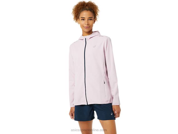 chaqueta confeccionada para mujer Asics 4L683338 rosa claro/azul francés
