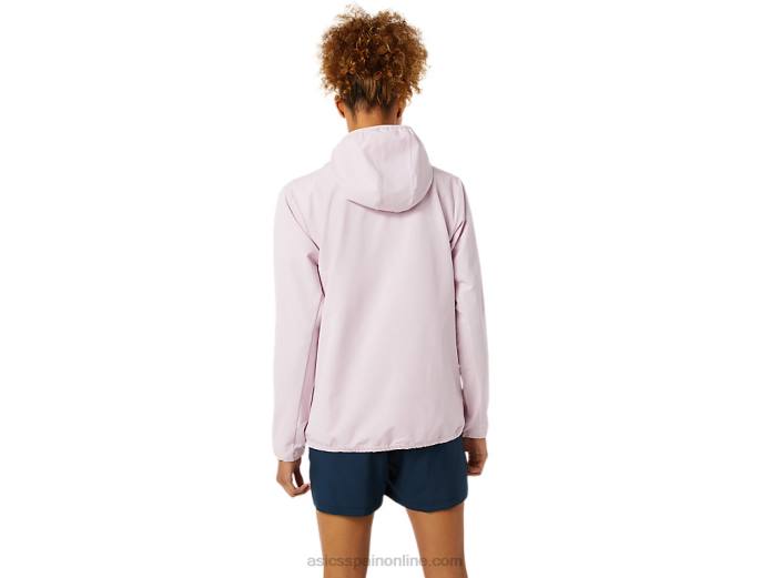 chaqueta confeccionada para mujer Asics 4L683338 rosa claro/azul francés