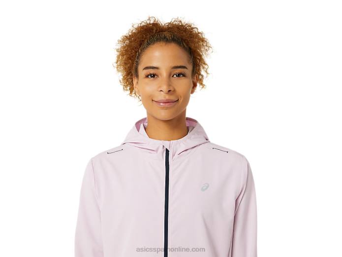 chaqueta confeccionada para mujer Asics 4L683338 rosa claro/azul francés