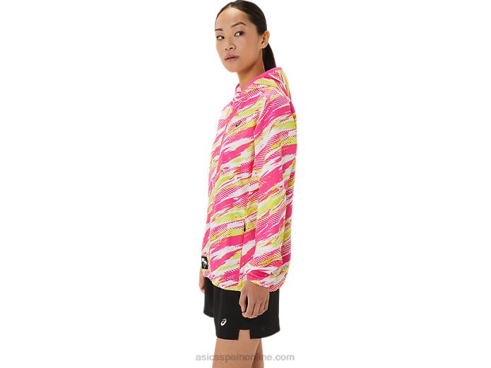 chaqueta confeccionada para mujer lam Asics 4L683309 brillo rosa