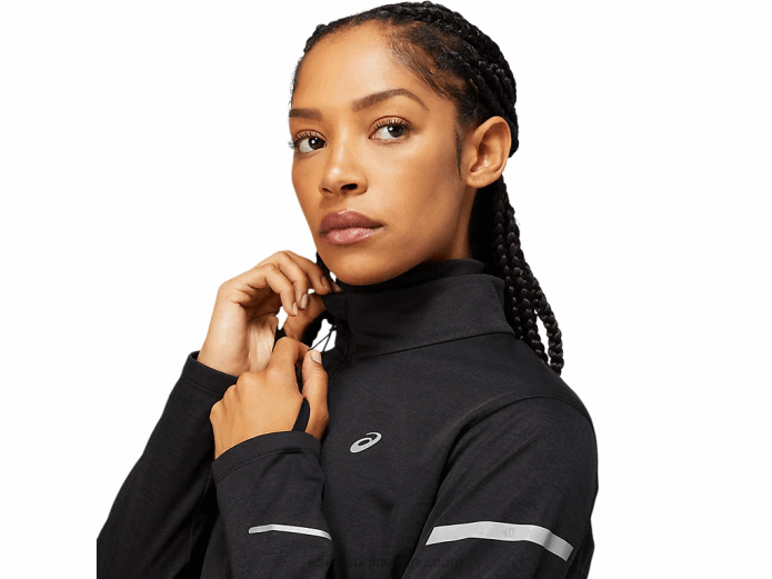 chaqueta de invierno de mujer lite-show Asics 4L683646 rendimiento negro brezo