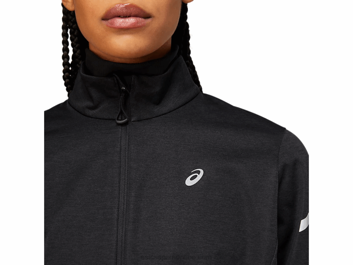 chaqueta de invierno de mujer lite-show Asics 4L683646 rendimiento negro brezo