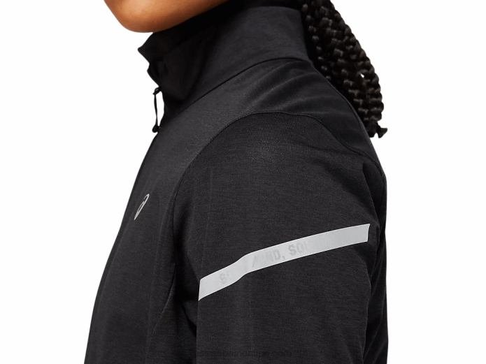 chaqueta de invierno de mujer lite-show Asics 4L683646 rendimiento negro brezo