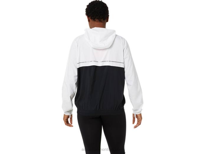 chaqueta de mujer lite-show Asics 4L683270 blanco brillante/verde lima