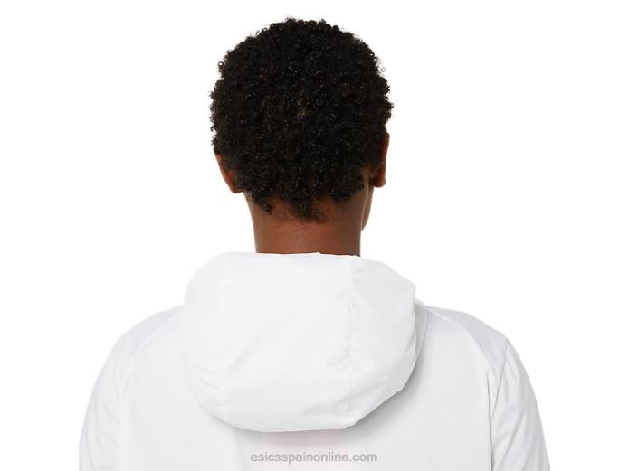 chaqueta de mujer lite-show Asics 4L683270 blanco brillante/verde lima
