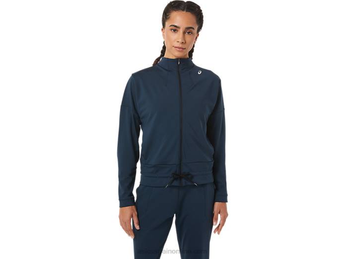 chaqueta de tenis de mujer Asics 4L683280 azul francés/negro rendimiento