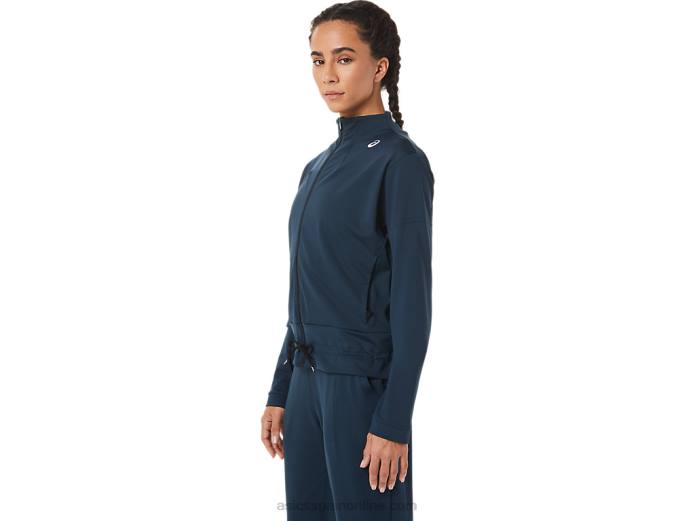 chaqueta de tenis de mujer Asics 4L683280 azul francés/negro rendimiento