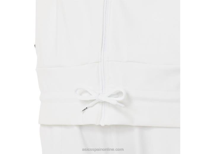 chaqueta de tenis de mujer Asics 4L683286 blanco brillante/negro