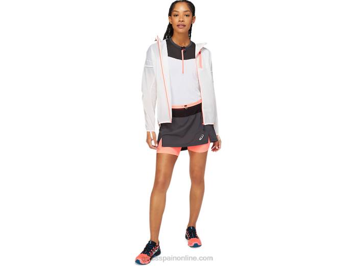chaqueta fuji trail mujer Asics 4L683826 blanco brillante/coral ardiente