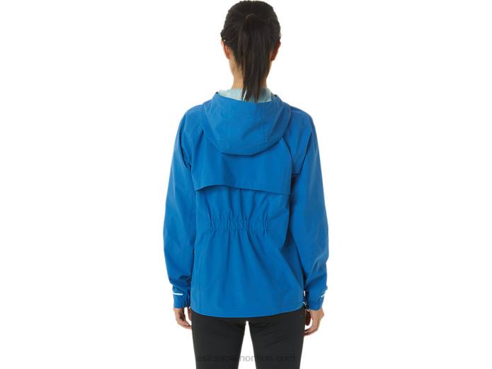 chaqueta impermeable mujer Asics 4L683341 unidad de lago/azul claro
