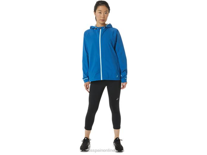 chaqueta impermeable mujer Asics 4L683341 unidad de lago/azul claro