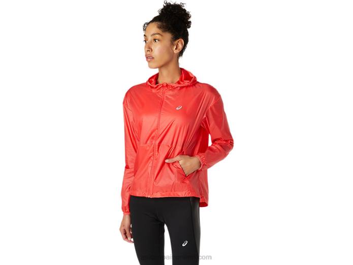 chaqueta kasane de mujer sólida Asics 4L683849 Toronja rosa