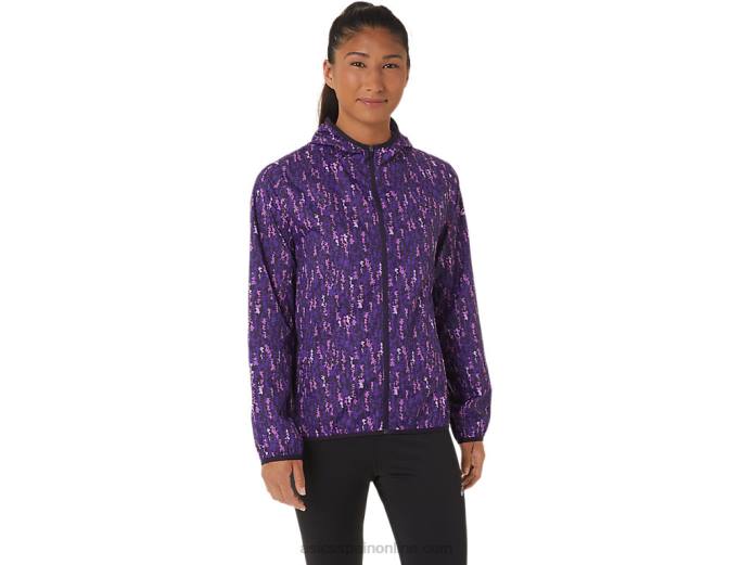 chaqueta plegable de mujer Asics 4L682771 pincelada de orquídea / solanáceas