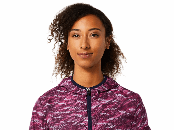 chaqueta plegable de mujer Asics 4L683718 estampado de marte profundo/chaquetón
