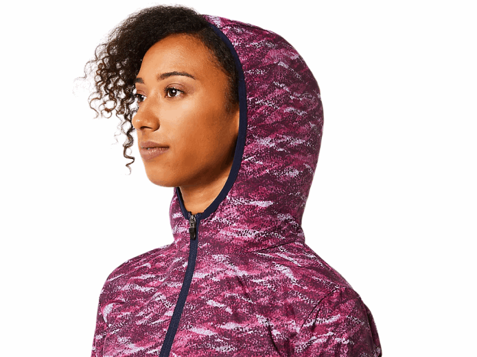 chaqueta plegable de mujer Asics 4L683718 estampado de marte profundo/chaquetón